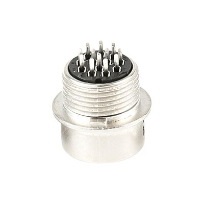 HR10A-10R-12PB compatível com conector circular miniatura de 12 pinos tipo receptáculo de solda