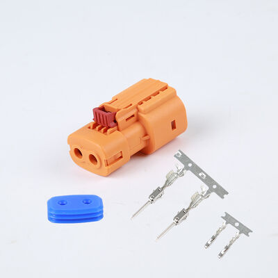 Conector de bloqueio de alta tensão EV tipo recto de 2 pines para armazenamento de energia e veículos elétricos