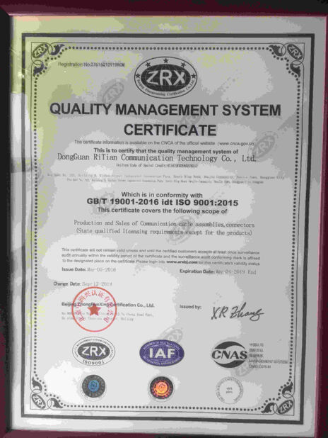 CHINA Dongguan RitianLink Technology Co., Ltd. Certificações