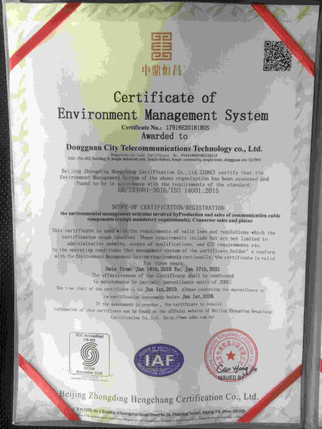 CHINA Dongguan RitianLink Technology Co., Ltd. Certificações